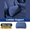 For Geely Galaxy E5 Geely EX5 2025 2026 Car Headrest Neck Pillow Suede Lumbar Foam Cushion Pillows Waist Backrest Accessories