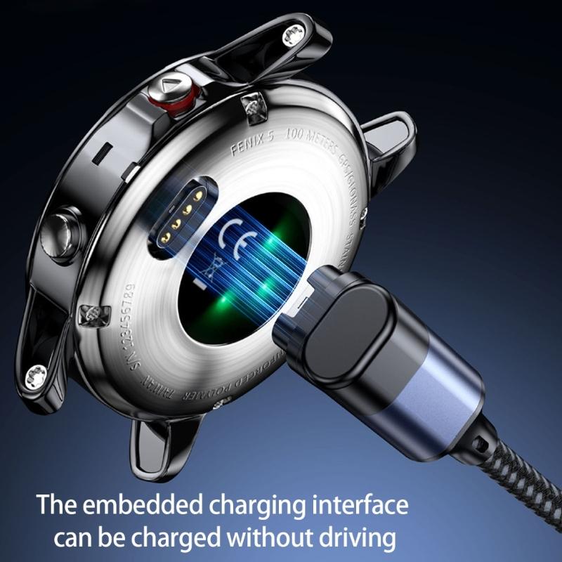 Fast Charging Aluminum USB C To USB A Charging Cord Soft Braided For Watches Power Cord