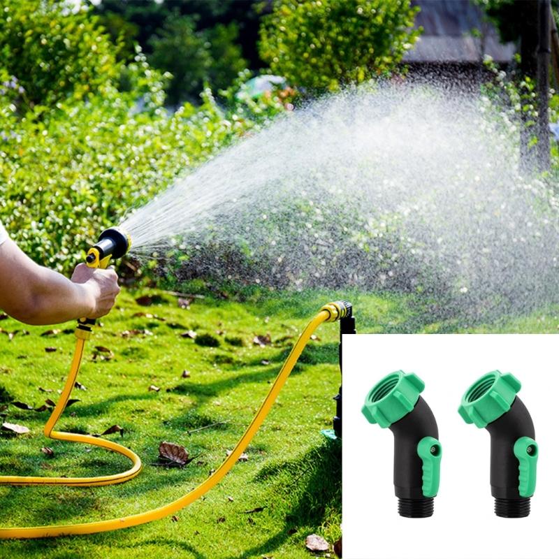 Leak Resistant Ergonomic Garden Hose Shut Off Valves Corrosion Proof Plastic Adapter 2pcs for Campers Ships Outdoor Use