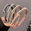 Elegant Pearl Convenient Foldable Plastic Hairband For Women Girls Travel Stretchable Headband Hair Band Hair Accessories