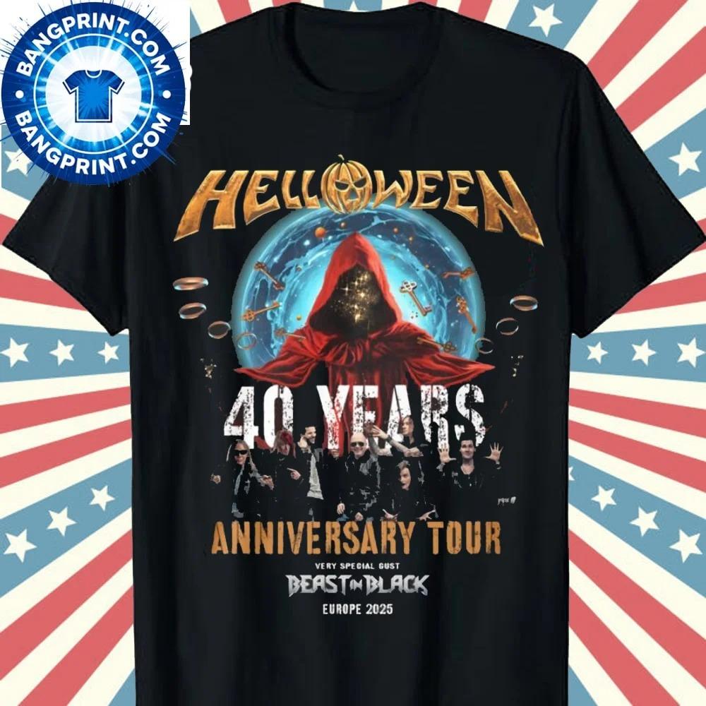 Rock Halloween 40th Anniversary Tour 3D Print T-shirt Men Women Fashion O-Neck Short Sleeve Tops Tees New Designer Clothes Album