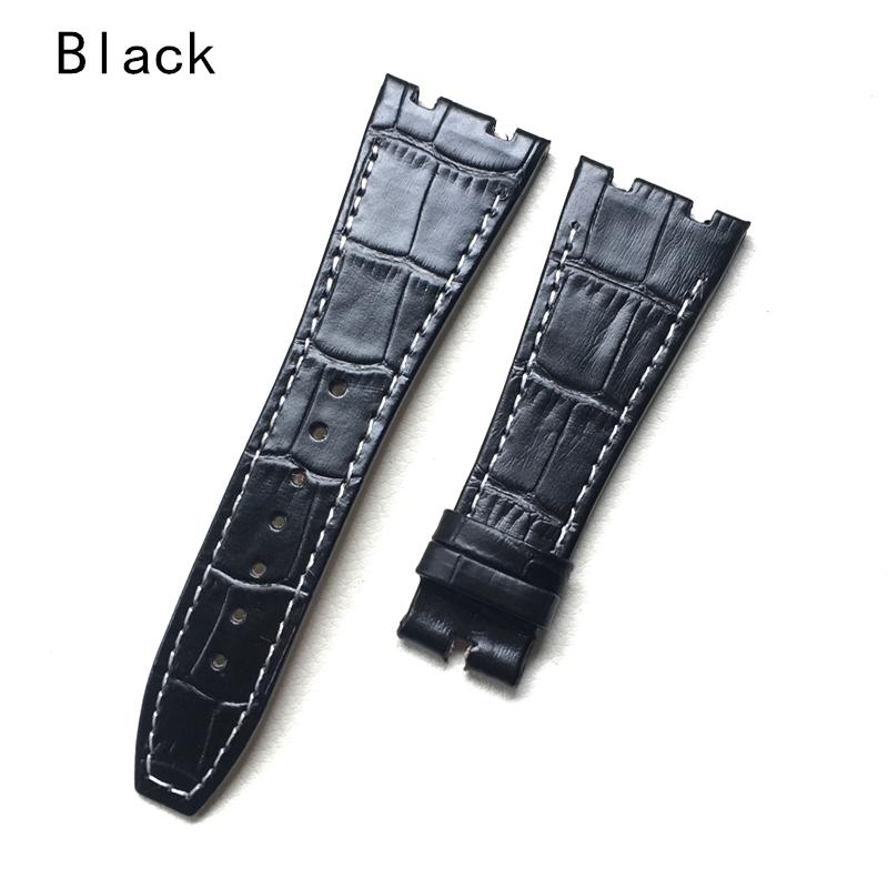 

Для AP 41 мм, ремешок для циферблата, 26 мм, черный, синий, коричневый, со швами, ремешок для часов из натуральной кожи, браслет со стальной пряжкой 26mm Gold Clasp