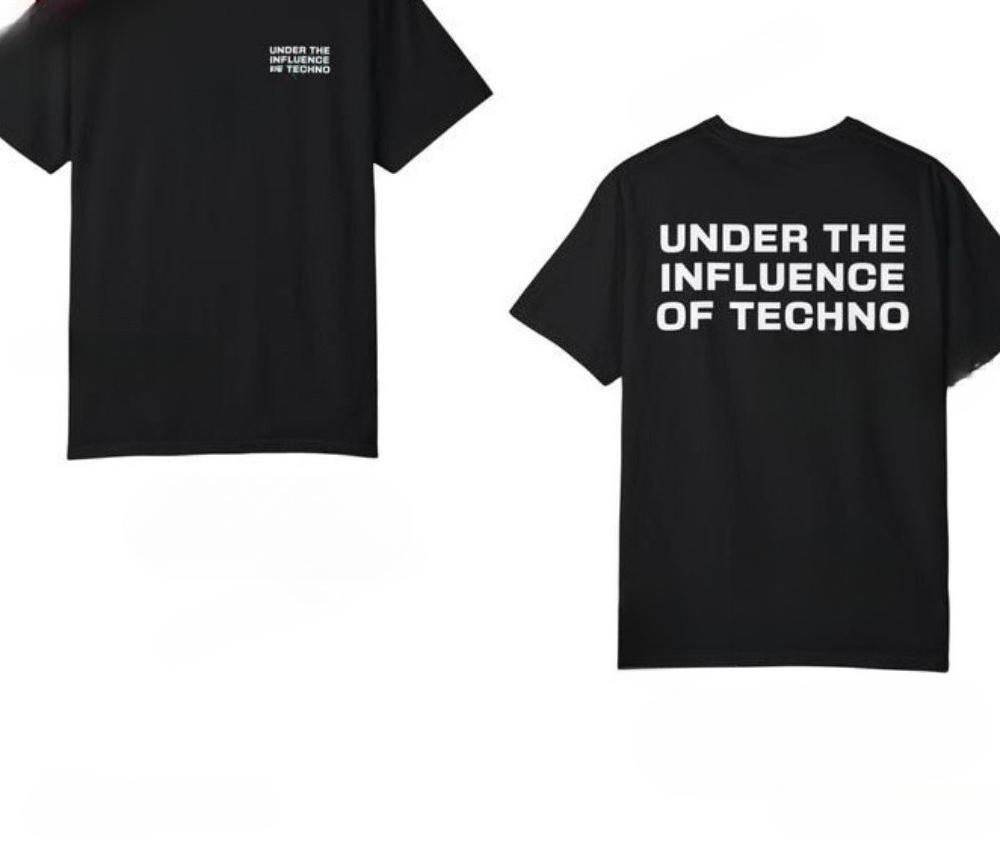 Under The Influence of Techno Rave Festival Music Party Outfit Graphic T Shirts Woman Man Summer Music Festival Celebration