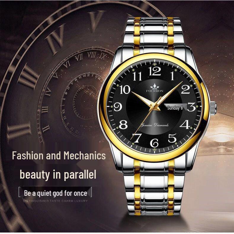 Relógio Automático Skeleton Importado Suíço - Feminino & Masculino Luminoso à Prova d'Água