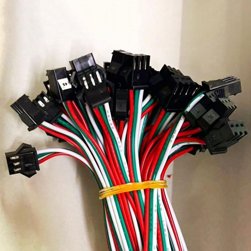 5-50pairs Male/female Connecting Wires Led Connector Plug Jack Terminal Cable PVC Plastic LED Flashing Light Strips Terminals