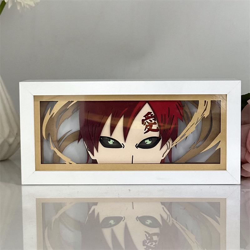 Naruto Anime Paper Carving Lamp: Desktop Ornament & Photo Frame Figurine