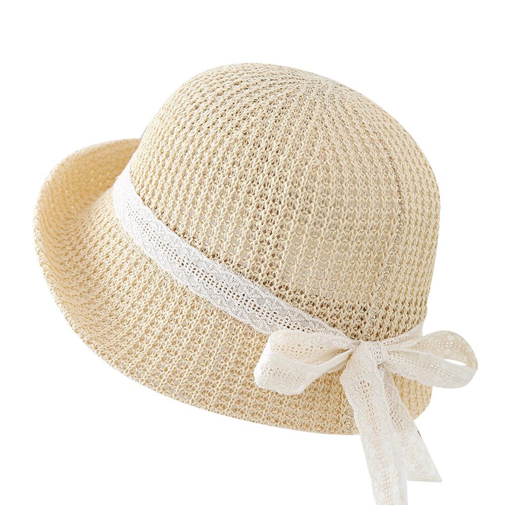 New Big Eaves Korean Bow Bucket Hat Outdoor Leisure Versatile Travel Mountaineering Travel Breathable Face Basin Hat