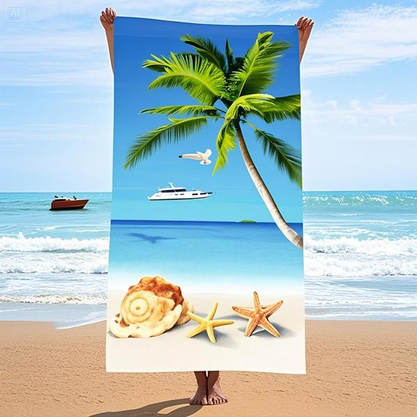 Neon Flower Peace Sign Love BFF Polyester Beach Towel Quick Dry Sand Free Bath Towel for Summer Pool Travel BFF Gift