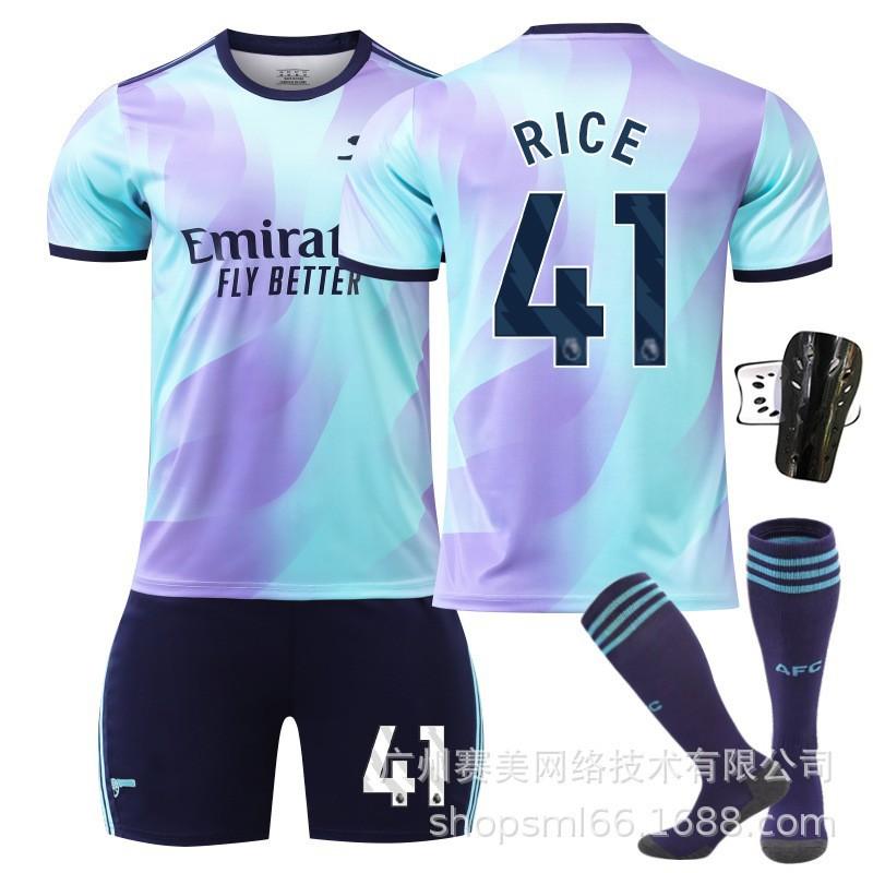 2425 Arsenal Duo 7 Saca Jerseys 9 Jesus 11 Martinelli 41 Rice No. 18 Football Uniform Set