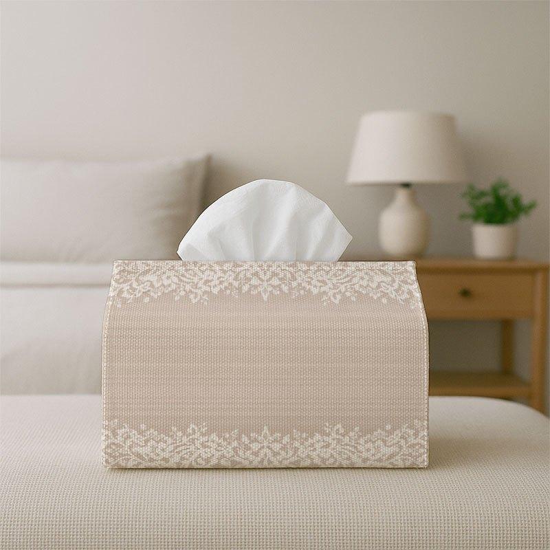1pc Beige Lace Trim Napkin Holder & Multi-Functional Storage Box - Elegant Suitable for Home, Kitchen, Car Table Decor, Napkin Dispenser for Tissues,