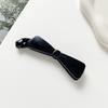 Bow Ponytail Holder Solid Color Hair Clips Korean Accessories Banana Big Clip  Women