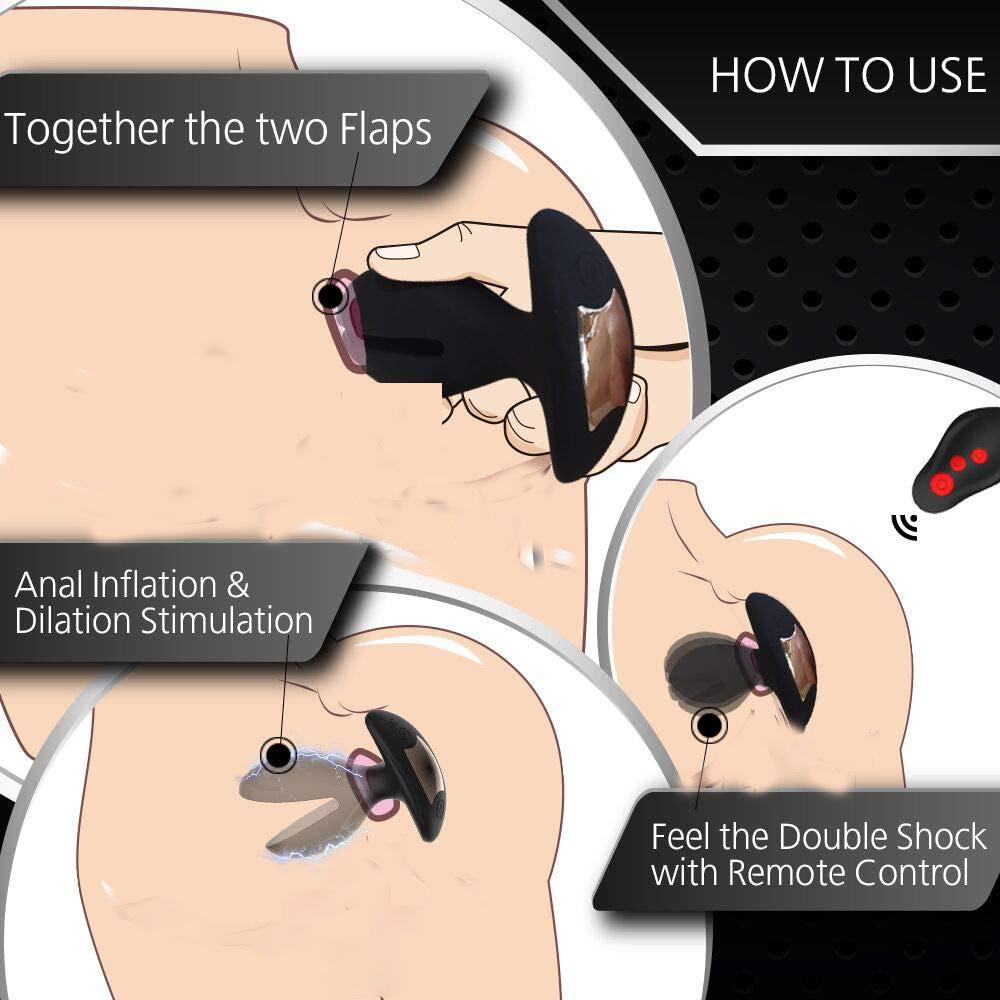 Electric Shock Pulse Anal Vibrators Vibration Expander Plug Prostate Massager for Men Women G-spot Vibrator Sex Toy Couples