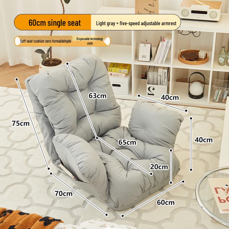 Reclining Tatami Chair: Foldable Single Sofa for Bedroom or Balcony