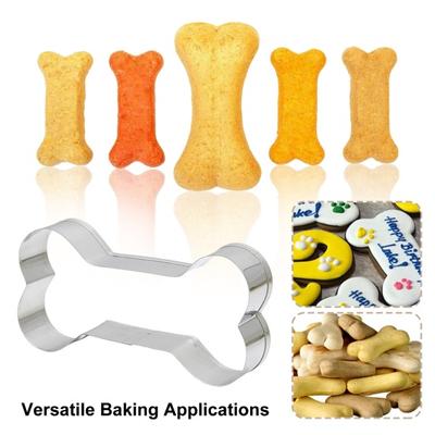 Stainless Steel Bone Cookie Cutters Food Grade Dishwasher Safe Non-stick Metal Fondant Biscuit Cutting Mold Kitchen Baking Tools