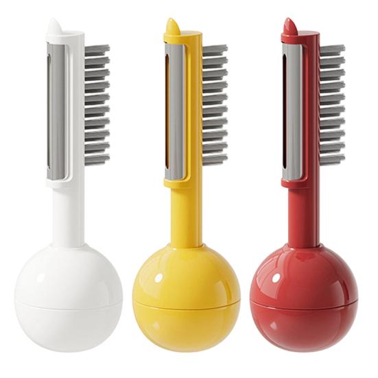 Freistehendes 3-in-1-Schälmesser mit Bürste, scharfe Edelstahl-Schälwerkzeuge, ergonomischer ABS-Griff für Kartoffel-/Karotten-Küchenhelfer, Geschenk