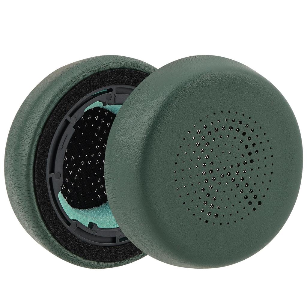 Geekria QuickFit Earpads Compatible with JLab Go Lux ANC Wireless Ear Cups Headphones, Pads/Ear (Protein Leather/Sage)