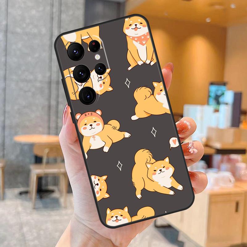 Animal Shiba Inu Phone Case For Samsung Galaxy S25 S23 S22 S21 S20 S24 Ultra S9 S10 Plus S25 FE Back Cover Galaxy S24 Plus