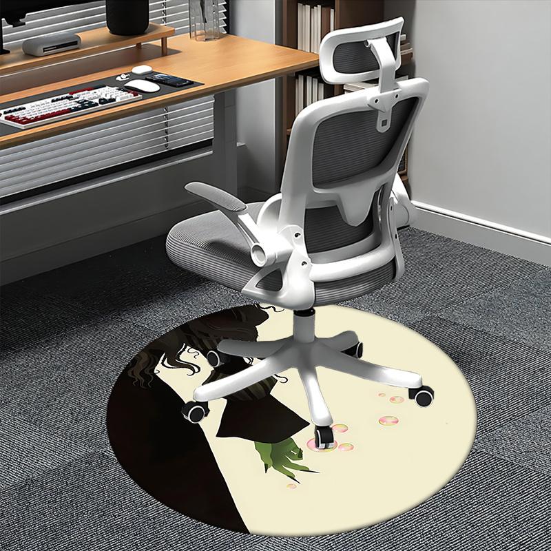 

Witch ,Bubbles Chair mat Round Rug-Office carpet , Machine Washable , Non-slip , Suitable for Living Rooms , Bedrooms , Entryways , and Holi 80cm by 80cm