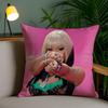 N-Nicki Minaj Rosa F-Freitag Kissenbezug Sofa Kurzer Plüsch Beidseitiger HD-Druck Zimmer Homeoffice Geschenk Kissenbezug