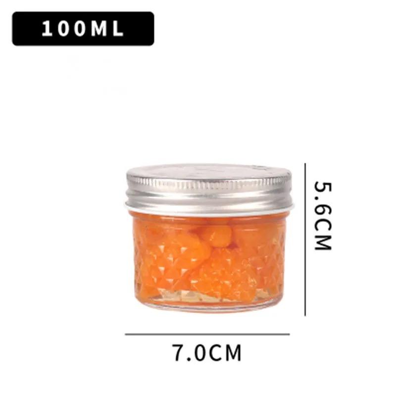 Glass Mason Jar with Aluminum Lid – Transparent Storage Bottle for Cold Drinks, Infused Water & Food | Multi-Purpose Container