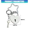 Practical Oversized Heart Lock Bag Charm With Star Clasp Stylish Bag Pendant Key Holder For Women Fashion Accessory