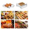 Heißluftfritteusen-Zubehör-Set, Mehrzweck-Doppelschicht-Gestell mit Spieß, Kompatibel für XL Power Airfryer Philips