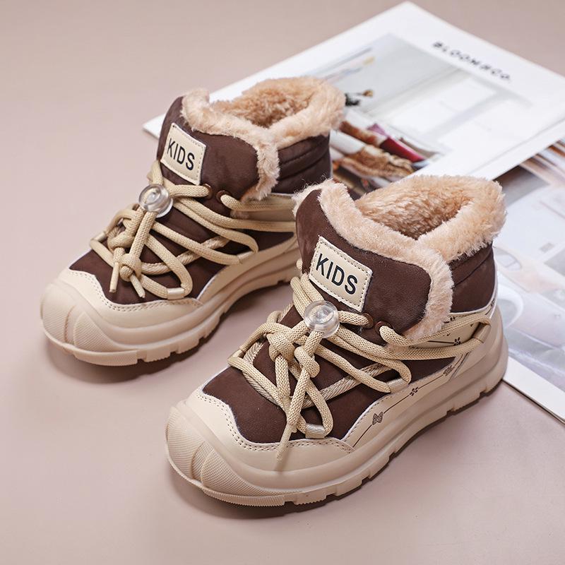 

Cartoon Yellow Duck Kid s Winter Cotton Slippers - Warm, Anti-slip, Waterproof Shoes for Boys & Girls with Heel Cover 21.2cm (33) рожевий/фіолетовий