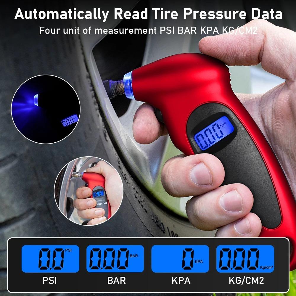 Car Mini Digital Tire Gauge Mini Diagnostický nástroj pneumatik pro motocykly a motocykly LCD displej Nástroj pro měření tlaku v pneumatikách PSI Kpa