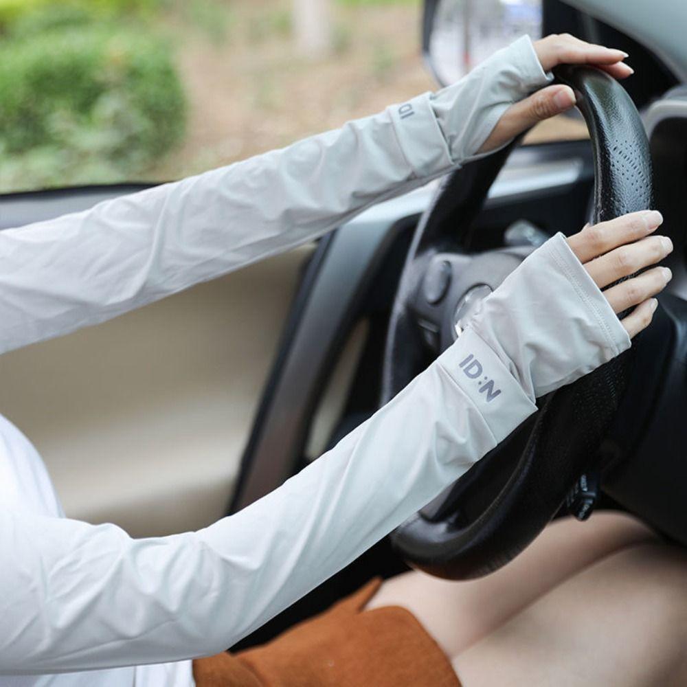 Sun Protection Ice Silk Sleeves Anti-UV Cycling Gloves Breathable Sunscreen Sleeve  Women/men