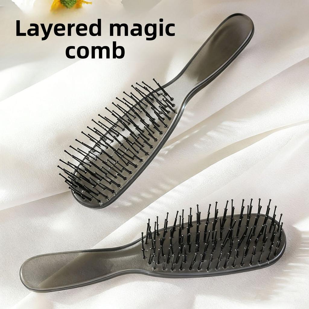 Layered Magic Comb Wet and Dry Scalp Fluffy Hair Brush Head Massage Comb