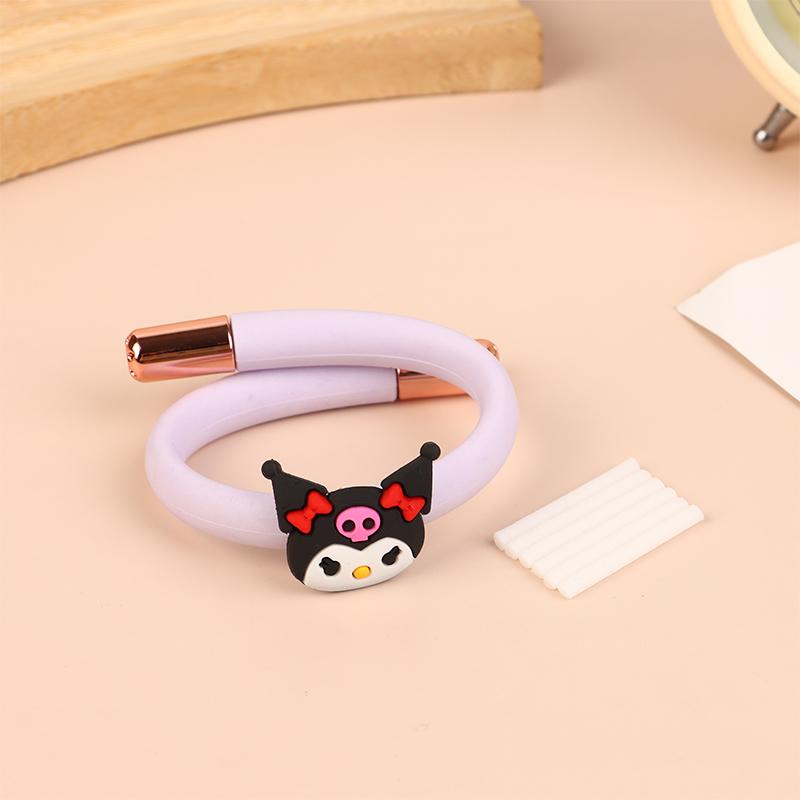 

1 шт. Браслет з ефірною олією від комарів Sanrio з нічним світлом, мультяшний дизайн Kuromi, для дорослих та дітей, для вулиці
