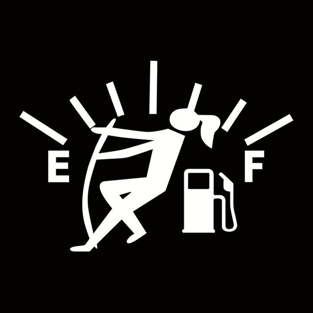 Funny Car Sticker Pull Fuel Tank Pointer To Go All Out  Reflective Vinyl Car Sticker Decal DIY Adhesive Car Styling Accessories