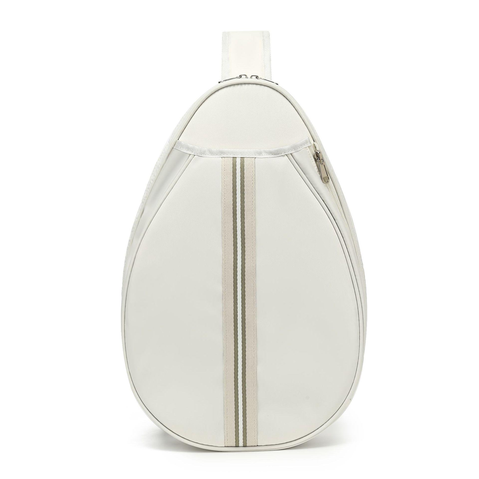 

Легкий багатофункціональний рюкзак-сумка для ракеток для тенісу, піклболу та бадмінтону - Унісекс, з одним плечовим ременем Universal Racket білий