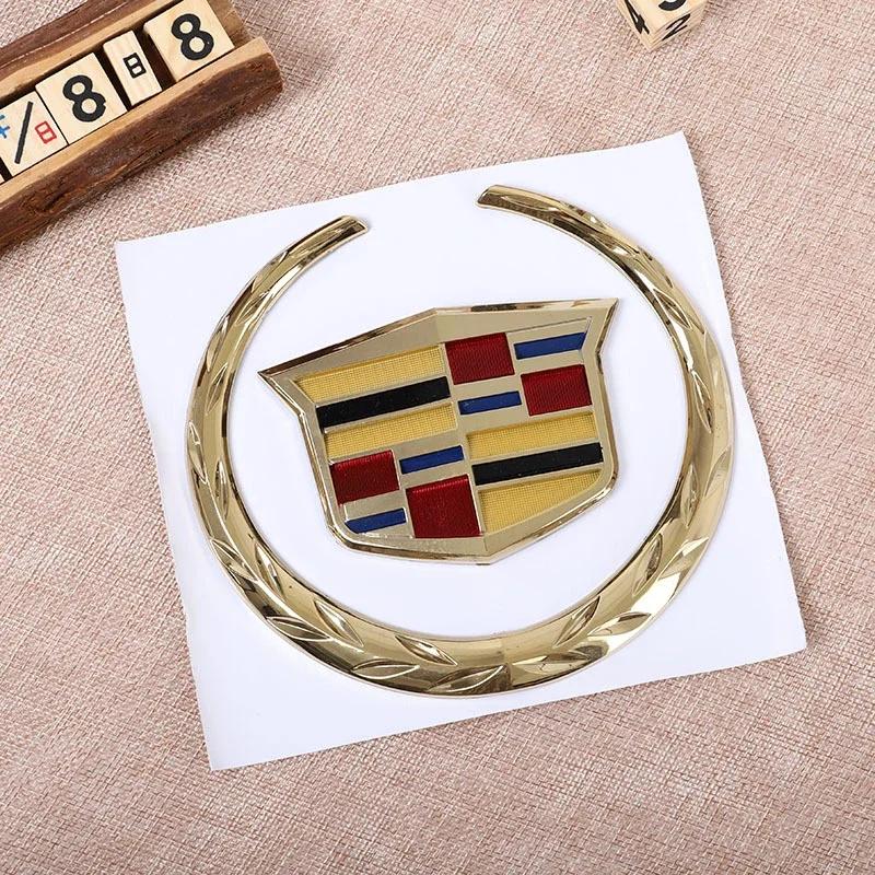 ABS Car Front Grille Center Emblem Cover for Cadillac SRX ATS XTS Front Rear Trunk Badge Sticker Decoration Exterior Accessories