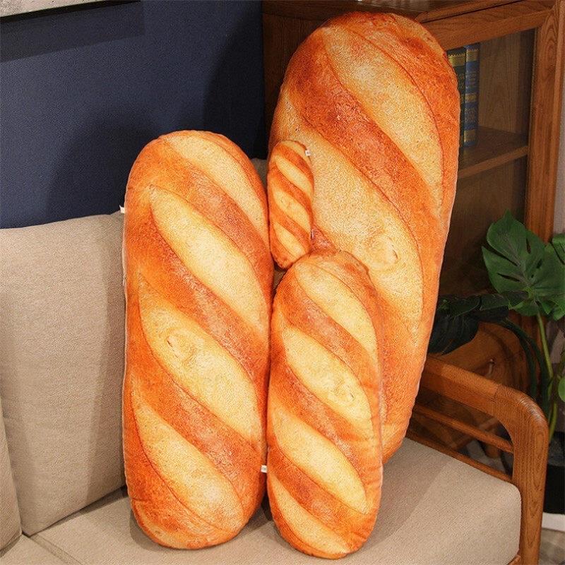3D Simulation Bread Plush Pillowsoft Butter Toast Bread Food Pillow Lumbar Back Cushion Stuffed Toy For Home Decor