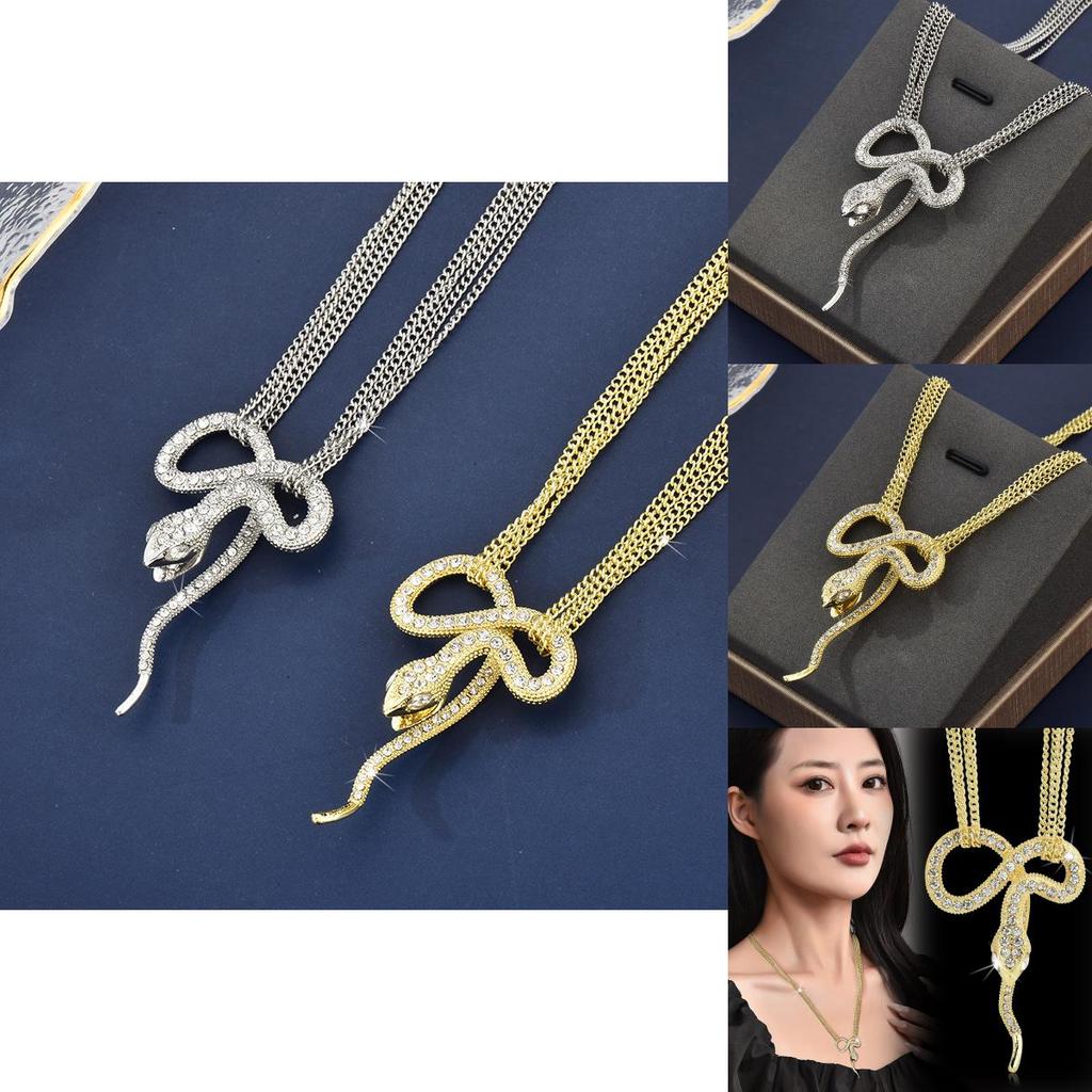 Unique Stylish Snake Design Necklace In Gold And Silver For Trendy Unisex Jewelry Lovers