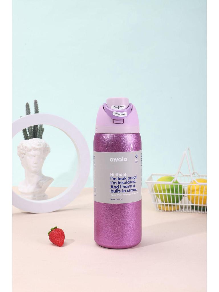 Owala Isolierte Edelstahl Sportwasserflasche - Kreativ, Modisch, Tragbarer Obstbecher