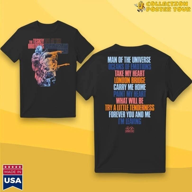 The Teskey Brothers Live At The Hammersmith Apollo 2025 T-Shirt CS212 Unisex T-Shirt XL