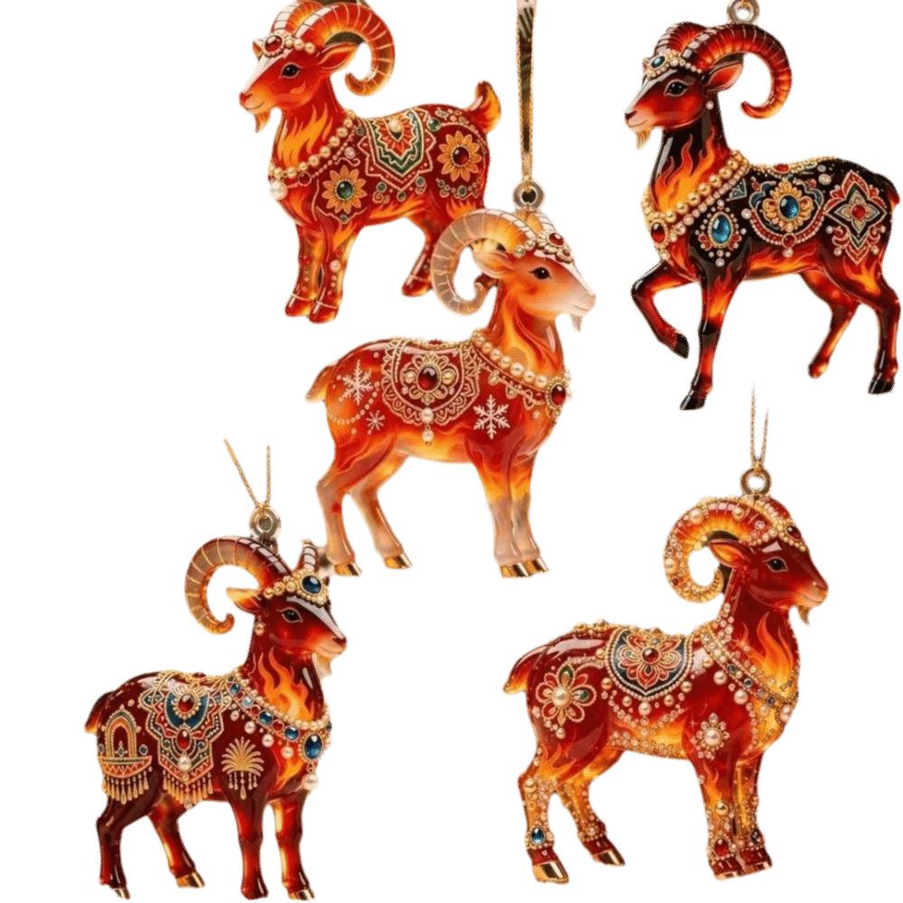5/7/10 pcs New Year Christmas Tree Sheep Pendant Home Decor Christmas Decorations  New Year Gifts