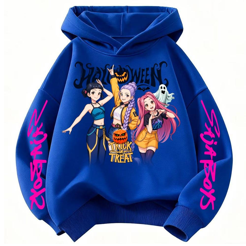 Movie Kpop Demon Hunters Rumi Mira Zoey Children's Hoodie Halloween Style Sweatshirt Boys/girls Aesthetic Pullover Hoodies