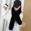 130cm Fake Fur Long Scarf Solid Color Soft Winter Fluffy Scarf Fur Decor Thick Ladies Neck Warmer Scarves Outdoor Warm