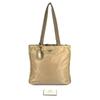 PRADA B9223 triangle logo Vertical Tote Bag Shoulder Bag Nylon Beige