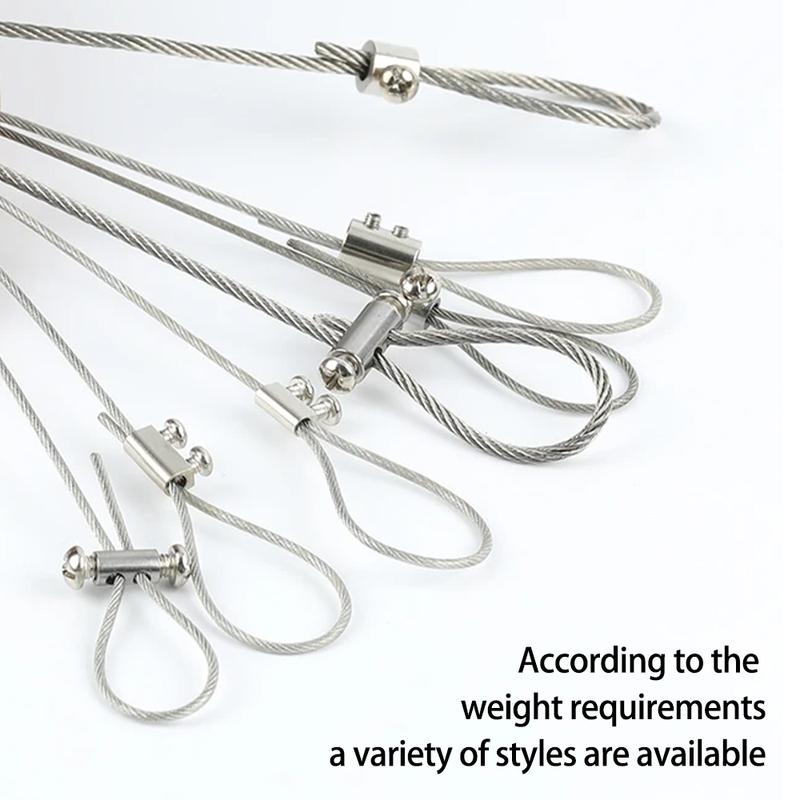 1-4mm Adjustable Stainless Steel Wire Rope Metal Suspension Clamp Used For Hanging Accessories Sling Screws Cable Fixing Tools