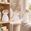 Glossy Heavenly Figurine Versatile Ceramic Angel Carved
