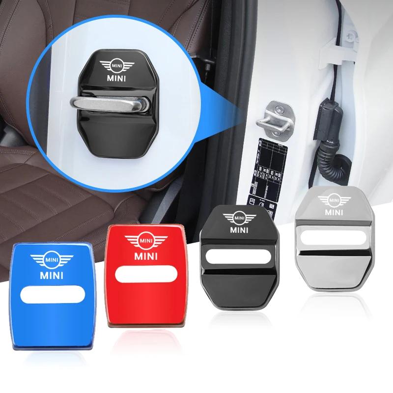 Zinc Alloy Car Door Lock Buckle Cover Protective Covers For MINI JCW Cabrio Cooper Countryman Aceman Clubman Coupe Paceman Uylez55