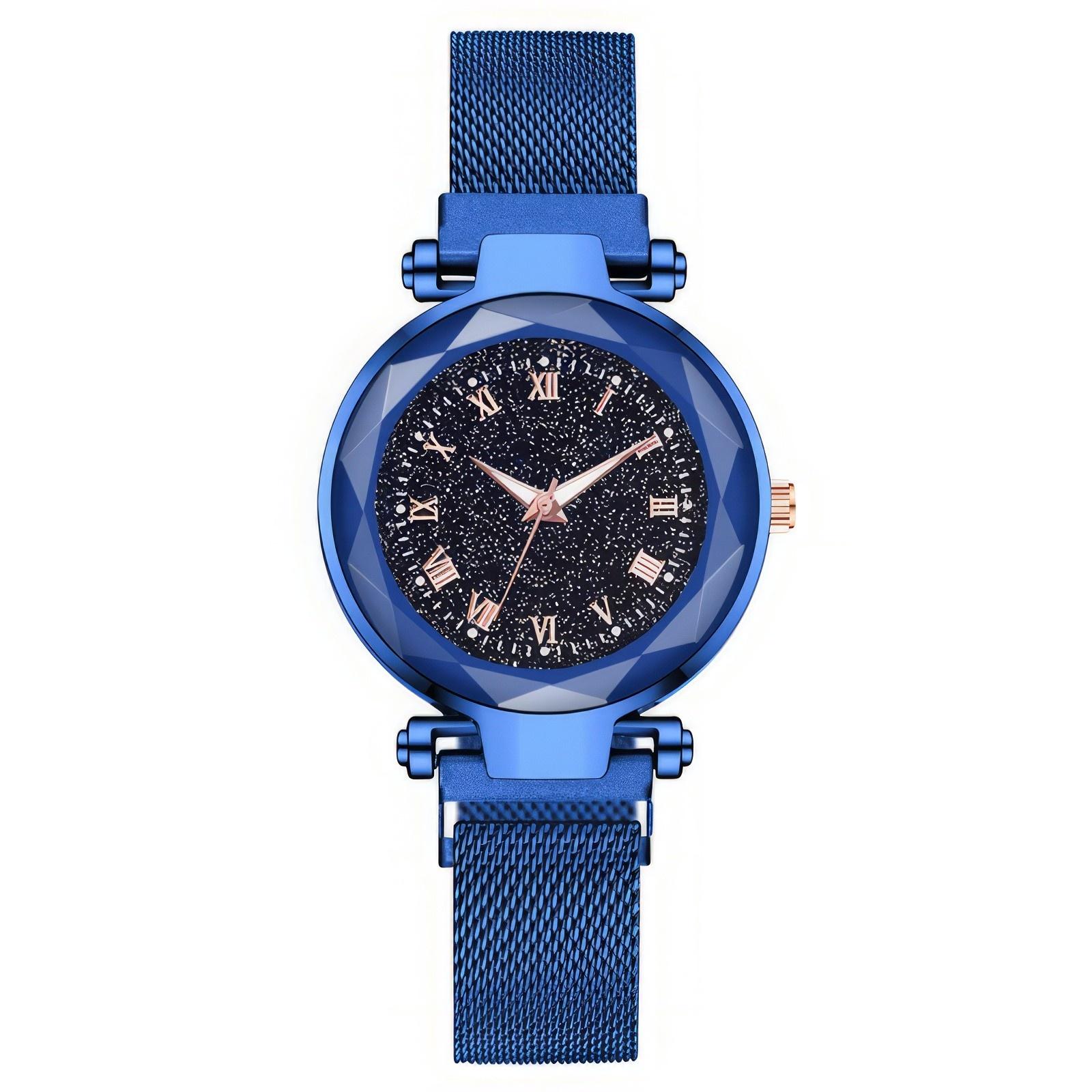 

Women Fashion Leather Watch One Size синій
