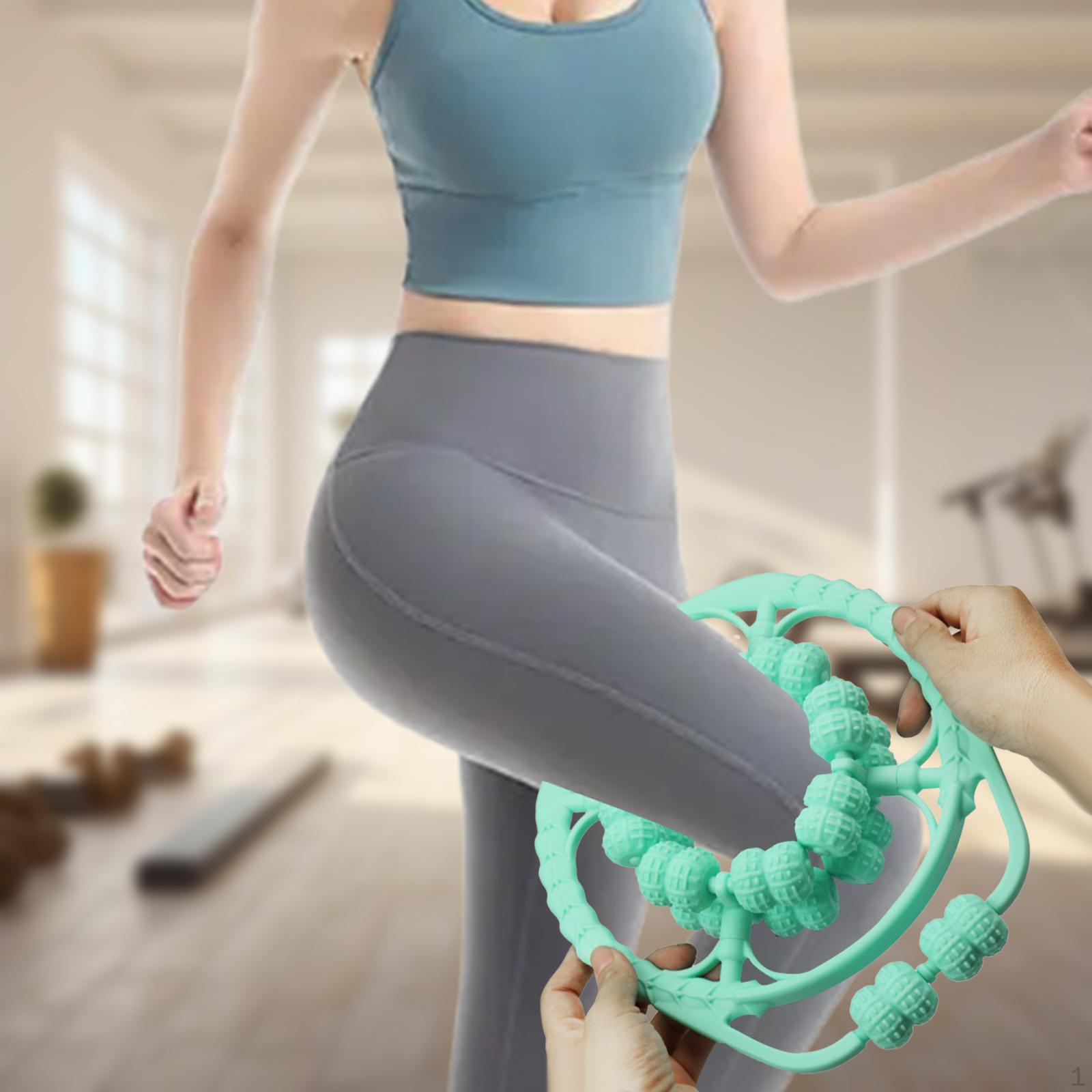 

Массажный ролик для ног Круглый зажим Многофункциональный Эргономичный 36 колес Инструмент для икр для дома зелёный