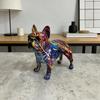 Graffiti French Bulldog Figurine Hand-Painted Artistic Dog Statue Resin Sculpture Living Room Office Home Desk Decoration Ornament