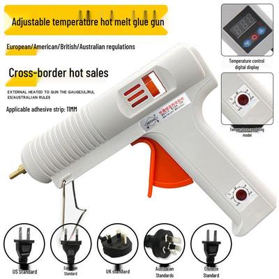 120W Adjustable Temperature Hot Melt Glue Gun with Digital Display - Industrial Grade, 11mm Glue Sticks, Constant Temperature, for Home Use
