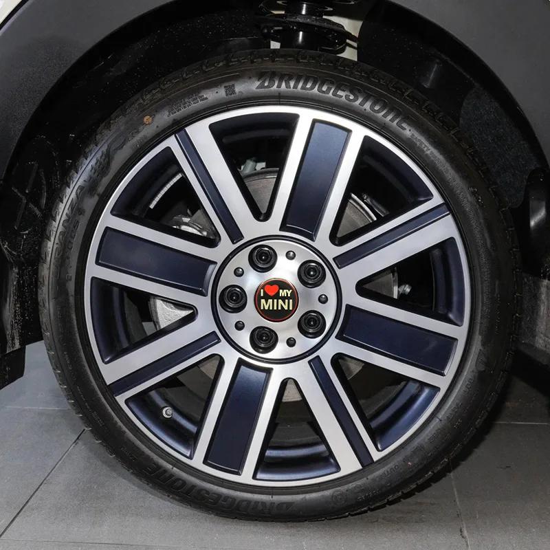 4PC 52mm Epoxy Car Styling Wheel Center Hub Caps Emblem Badge Stickers For MINI COOPER One S R50 R53 F55 F56 R57 R58 R59 R60
